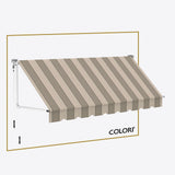 Copertină cu brațe coborâtoare Clasic Elegant Ray Chocolate