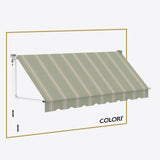 Copertină cu braț cădere clasică Soft Olive