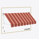 Copertină cu brațe coborâtoare clasică Sienne Rouge