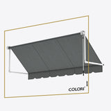 Copertină cu braț cădere clasic, Mouse Grey