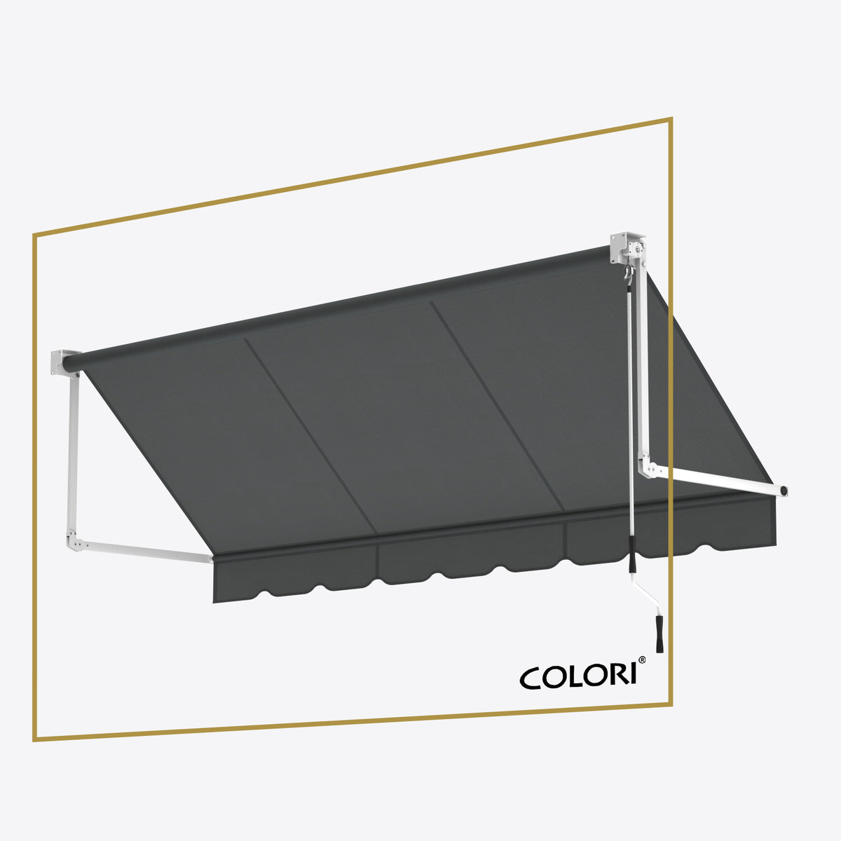 Copertină cu braț cădere clasică Dark Grey