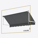 Copertină cu braț cădere clasică Dark Grey