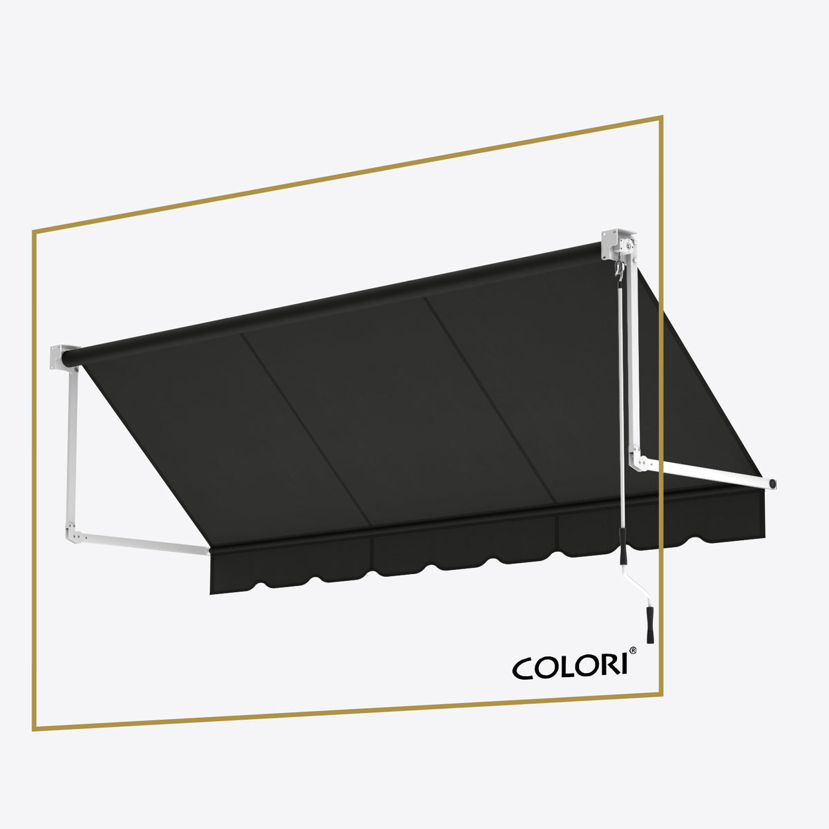 Copertină cu braț cădere clasică Onyx Black