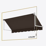 Copertină cu brațe coborâte clasică Chocolate