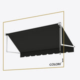 Copertină cu braț cădere clasică negru