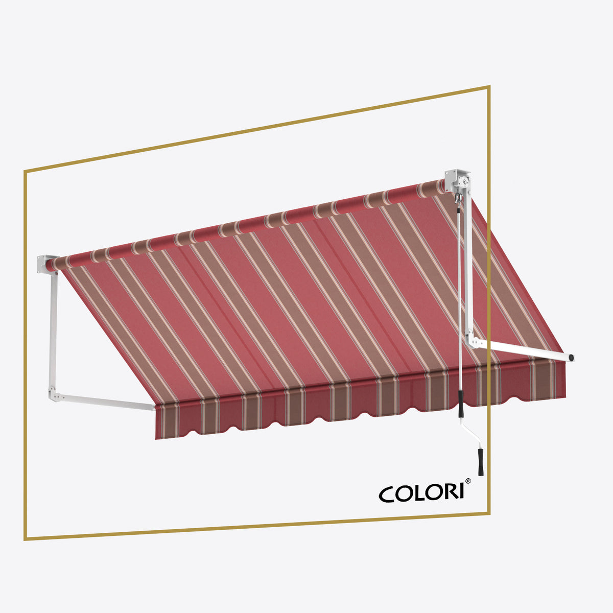 Copertină cu braț cădere Clasic Fancy Red
