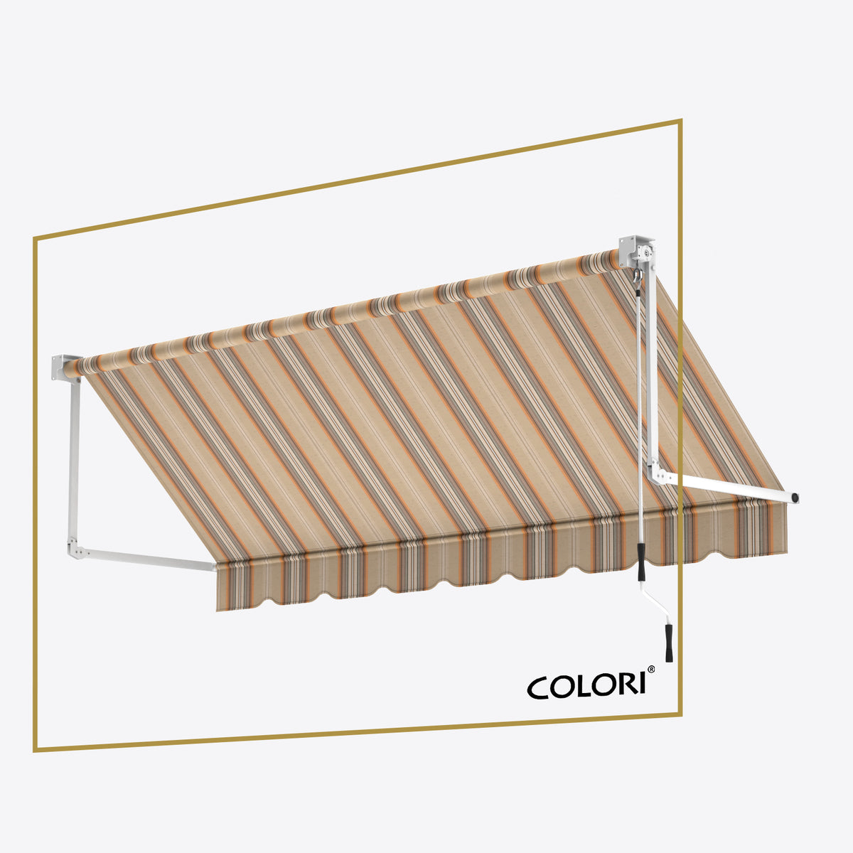 Copertină cu brațe coborâtoare clasică Pumpkin Brown