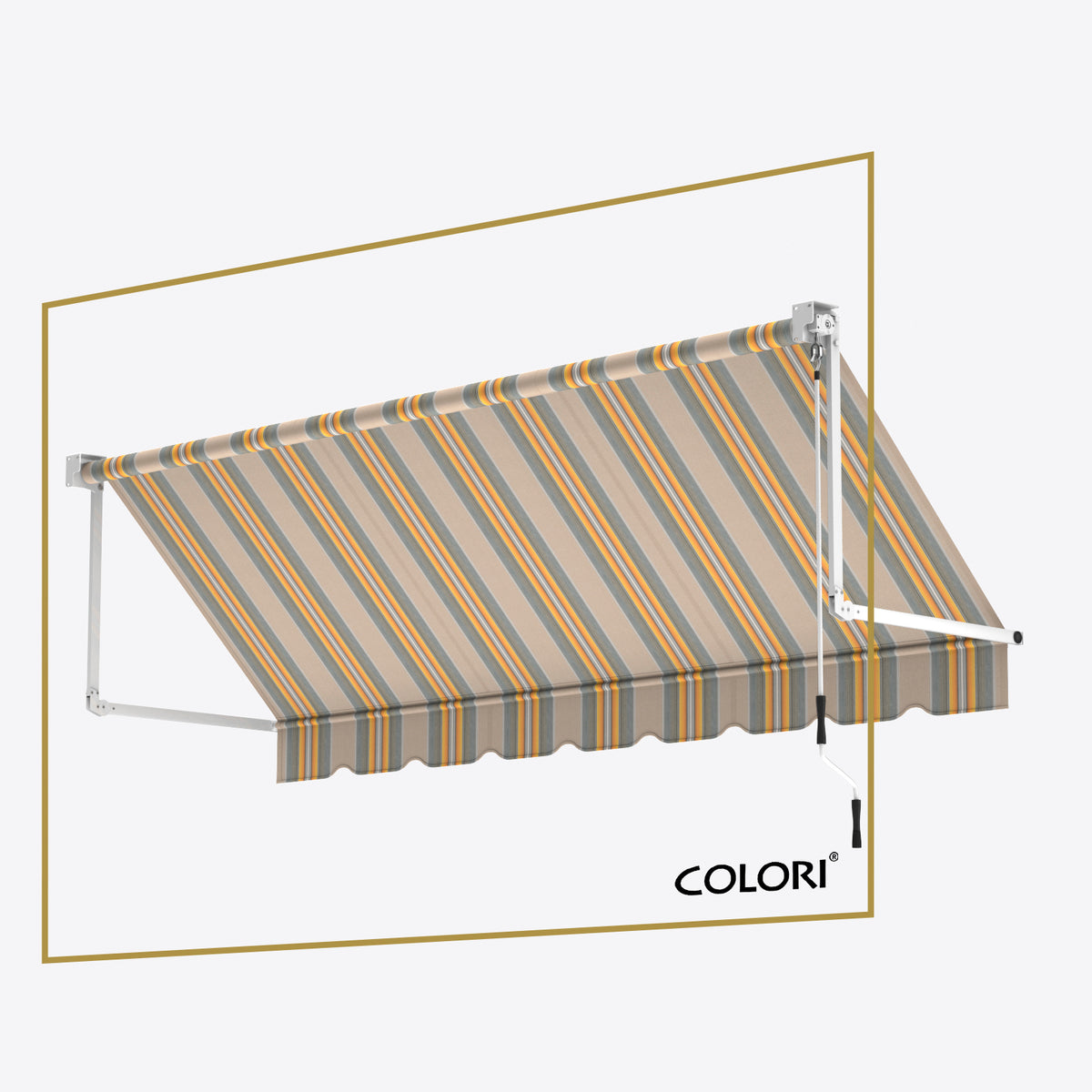 Marchiză cu brațe coborâtoare clasică Rye Yellow
