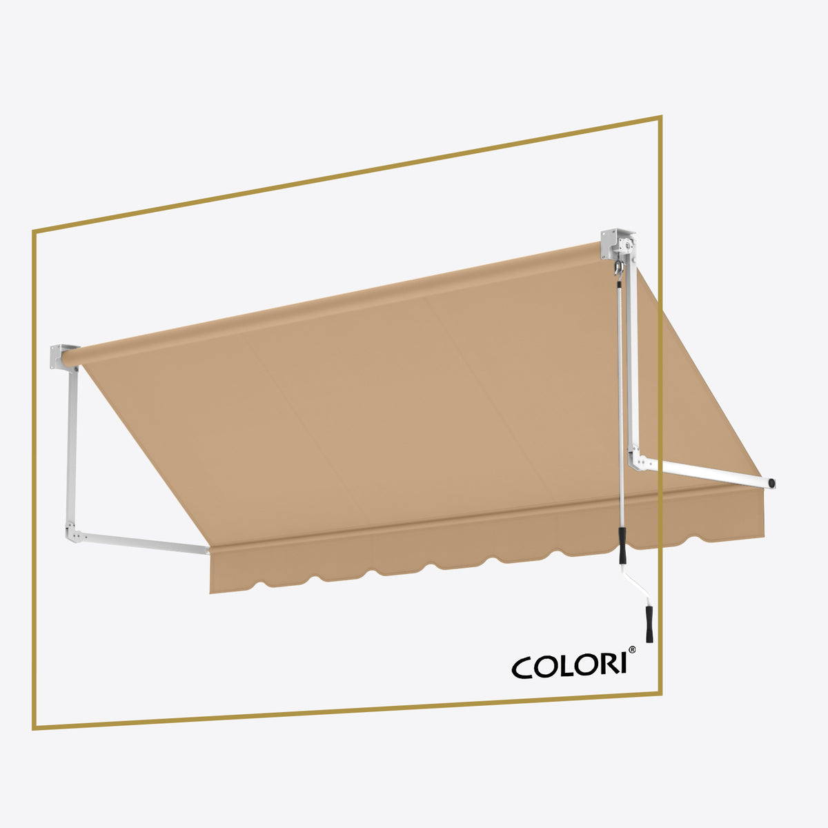Copertină cu brațe coborâtoare Clasic Sesame Beige