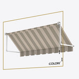 Copertină cu brațe coborâtoare Clasic Elegant Ray Chocolate