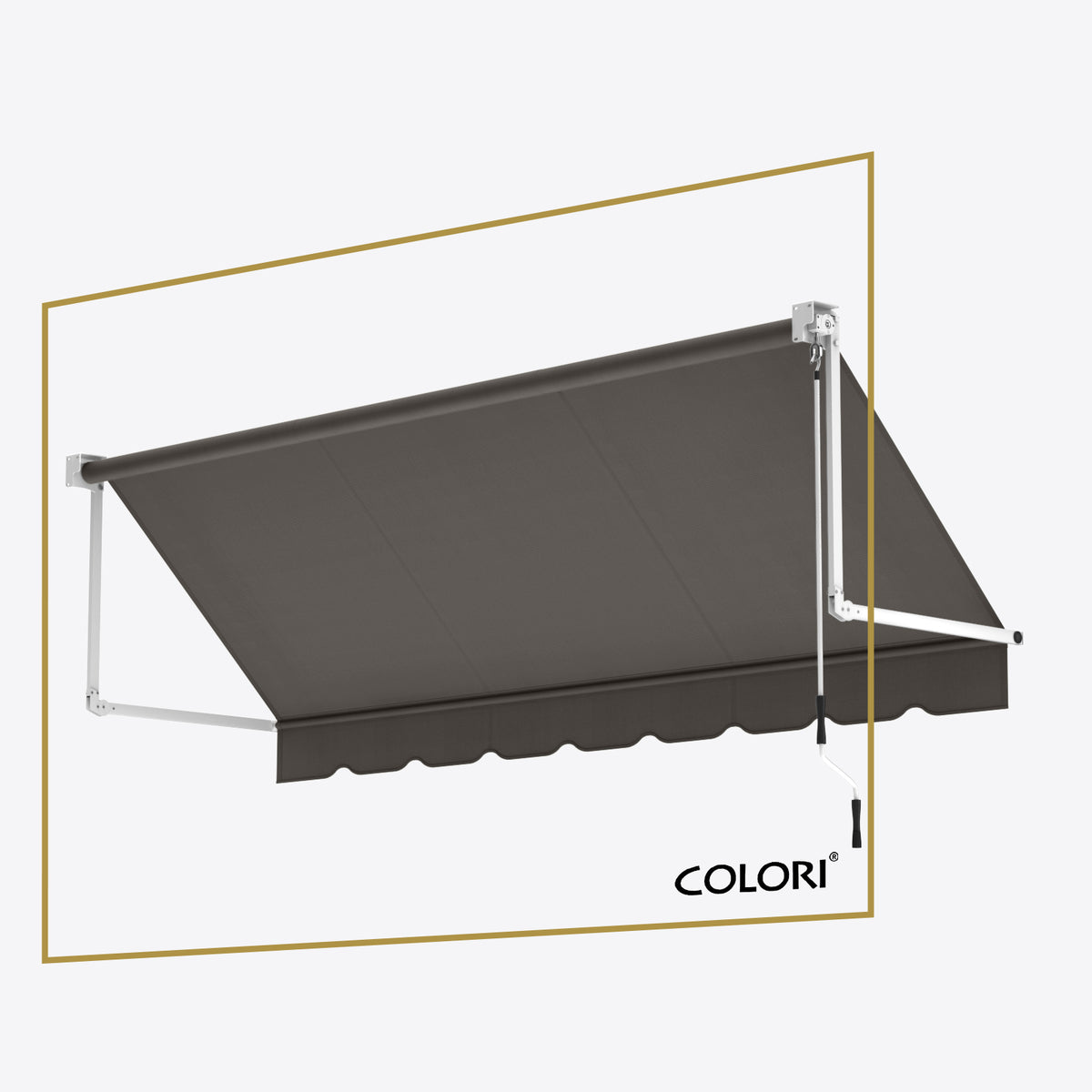 Copertină cu braț cădere clasică Graphite