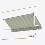 Copertină cu braț cădere clasică Soft Olive