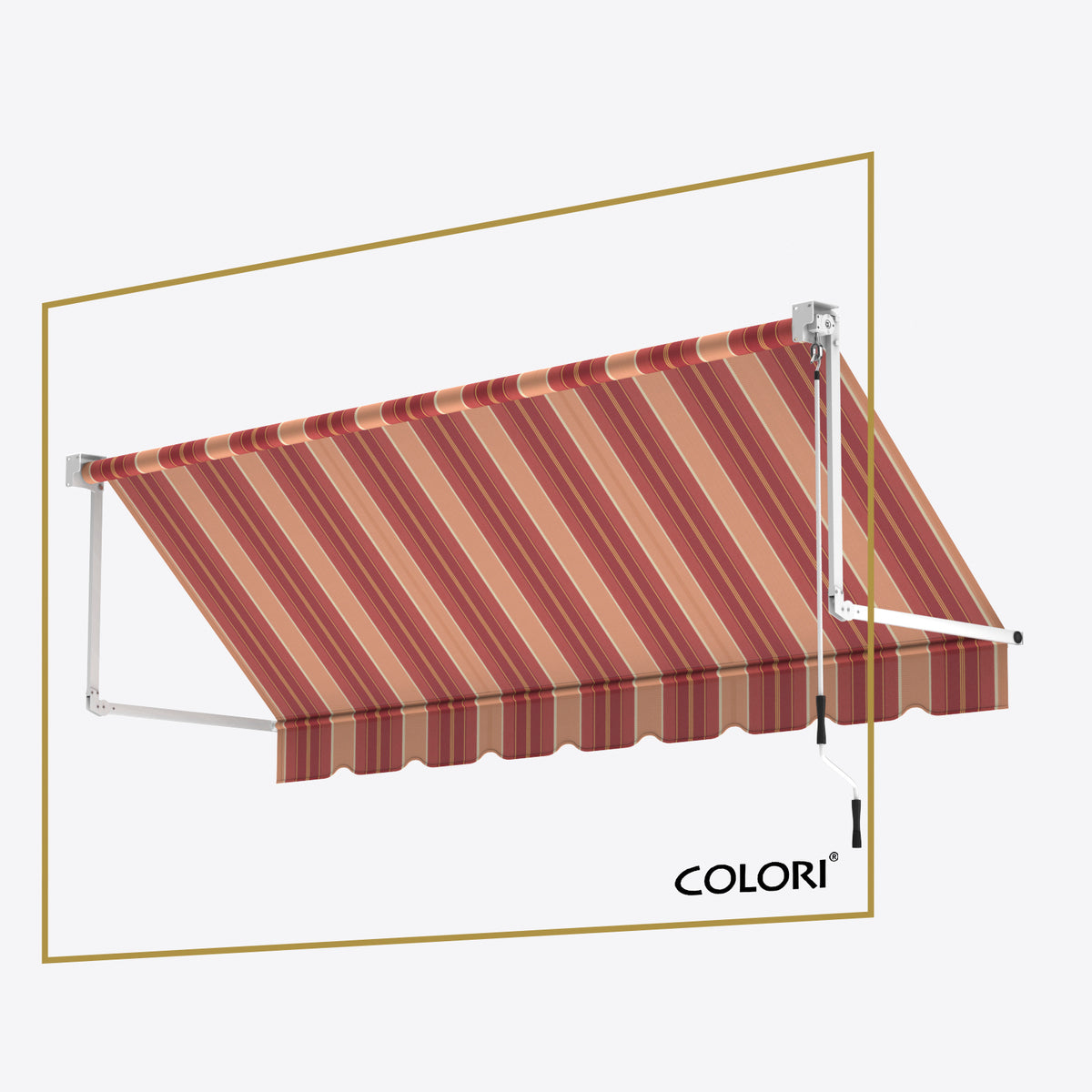 Copertină cu brațe coborâtoare clasică Sienne Rouge