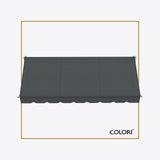 Copertină cu braț cădere clasică Dark Grey