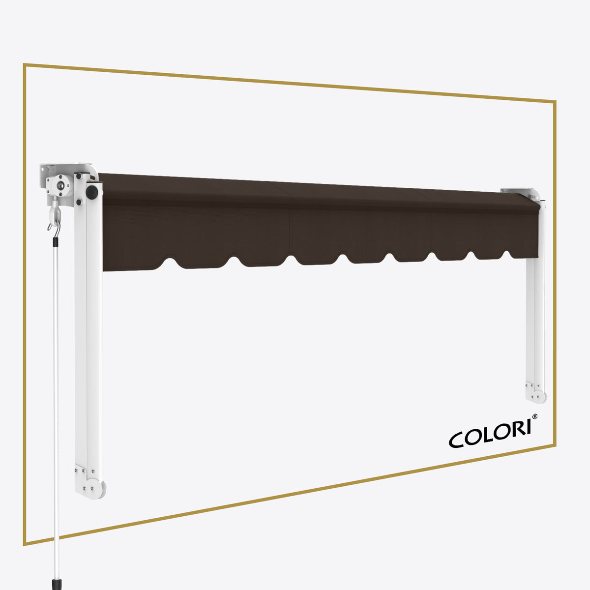 Copertină cu brațe coborâte clasică Chocolate