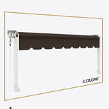 Copertină cu brațe coborâte clasică Chocolate