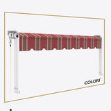 Copertină cu braț cădere Clasic Fancy Red
