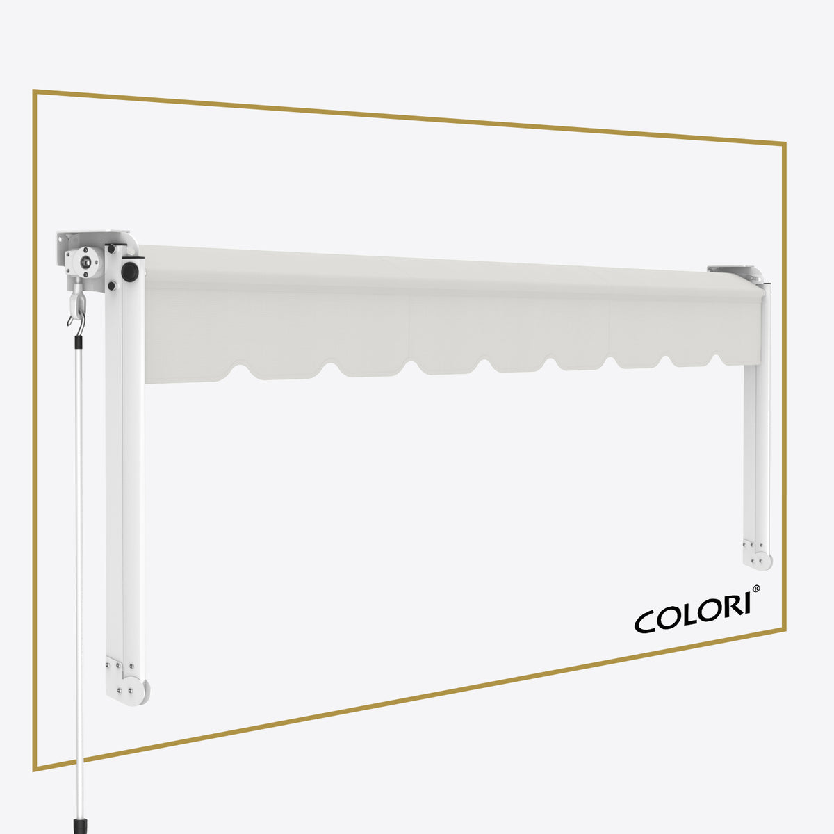 Copertină cu braț cădere clasică Mist Grey