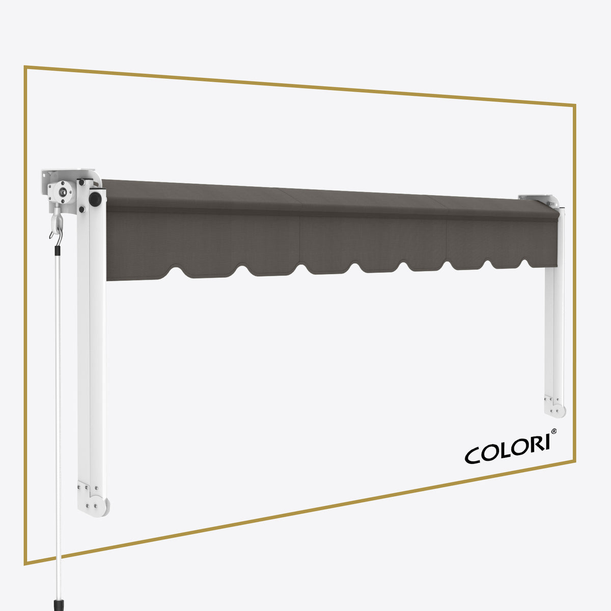 Copertină cu braț cădere clasică Graphite