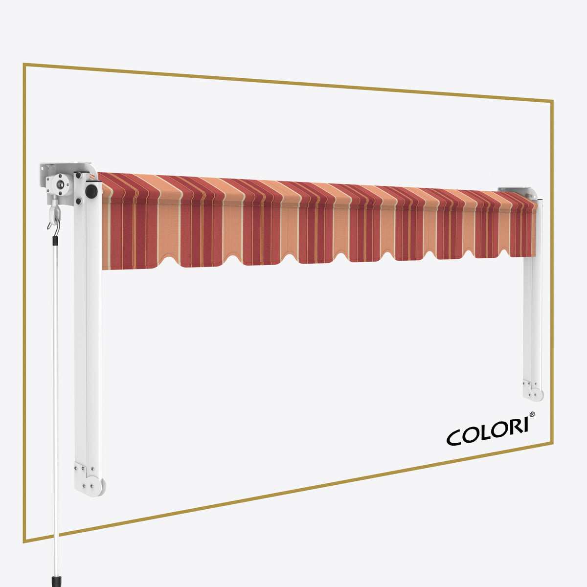 Copertină cu brațe coborâtoare clasică Sienne Rouge