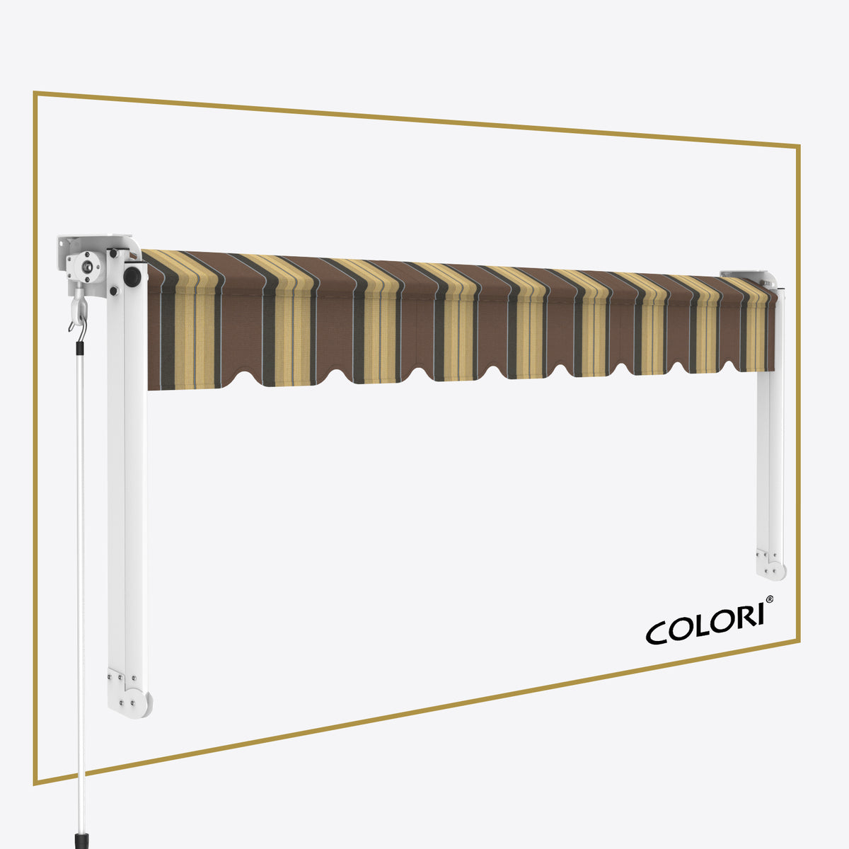 Copertină cu brațe coborâtoare Clasic Cocoa Shades