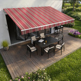 Copertină cu braț retractabil ECO Fancy Red