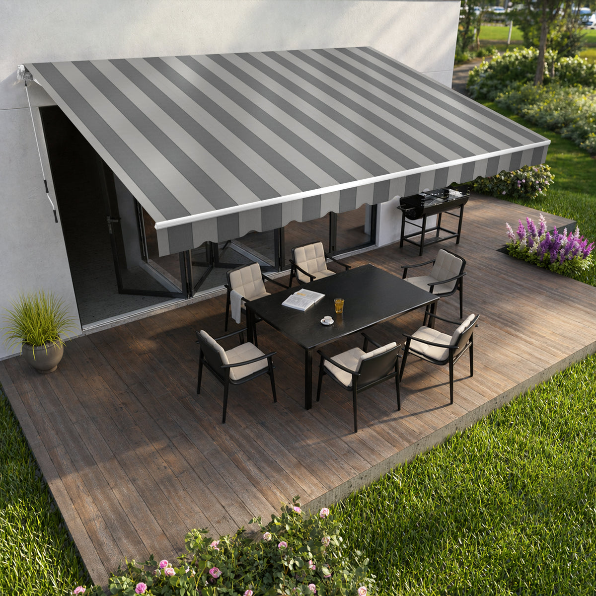 Copertină cu brațe articulate ECO Charcoal Smoke