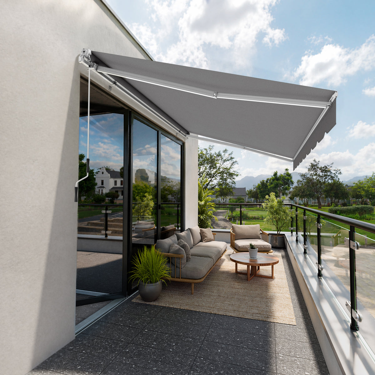 Copertină cu brațe articulate ECO Dusty Grey