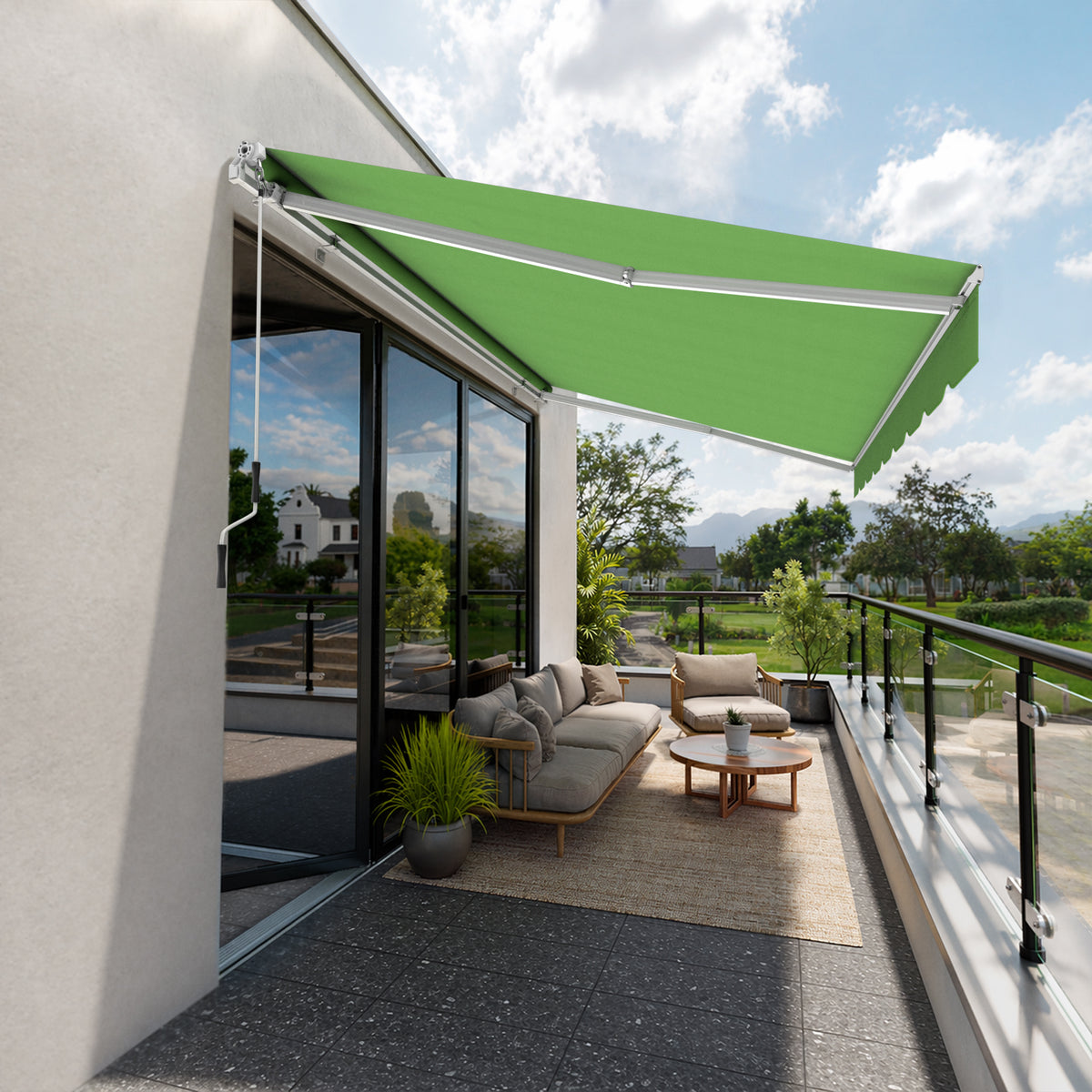 Copertină cu brațe articulate ECO Parrot Green