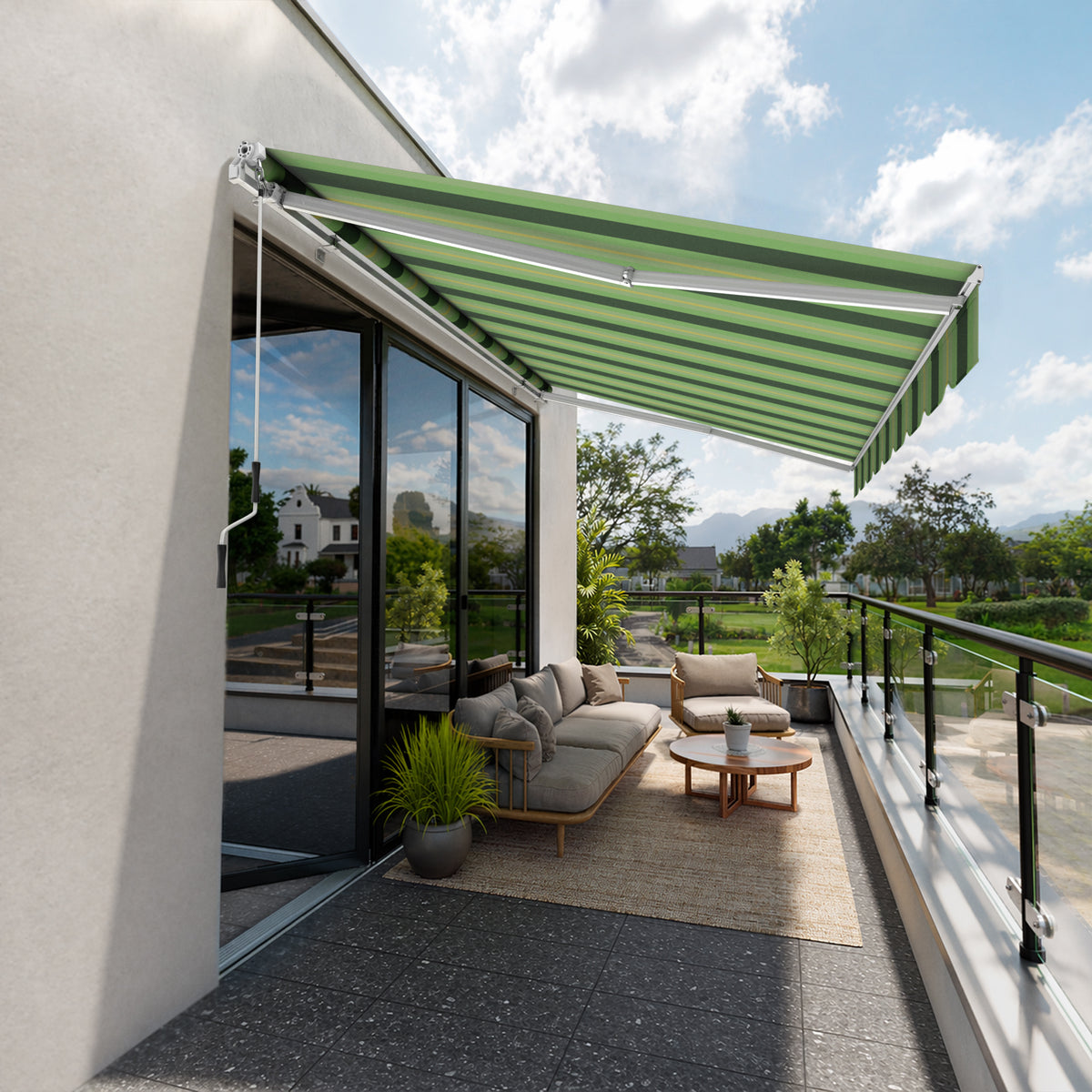 Marchiză cu brațe retractabile ECO Vivid Verde