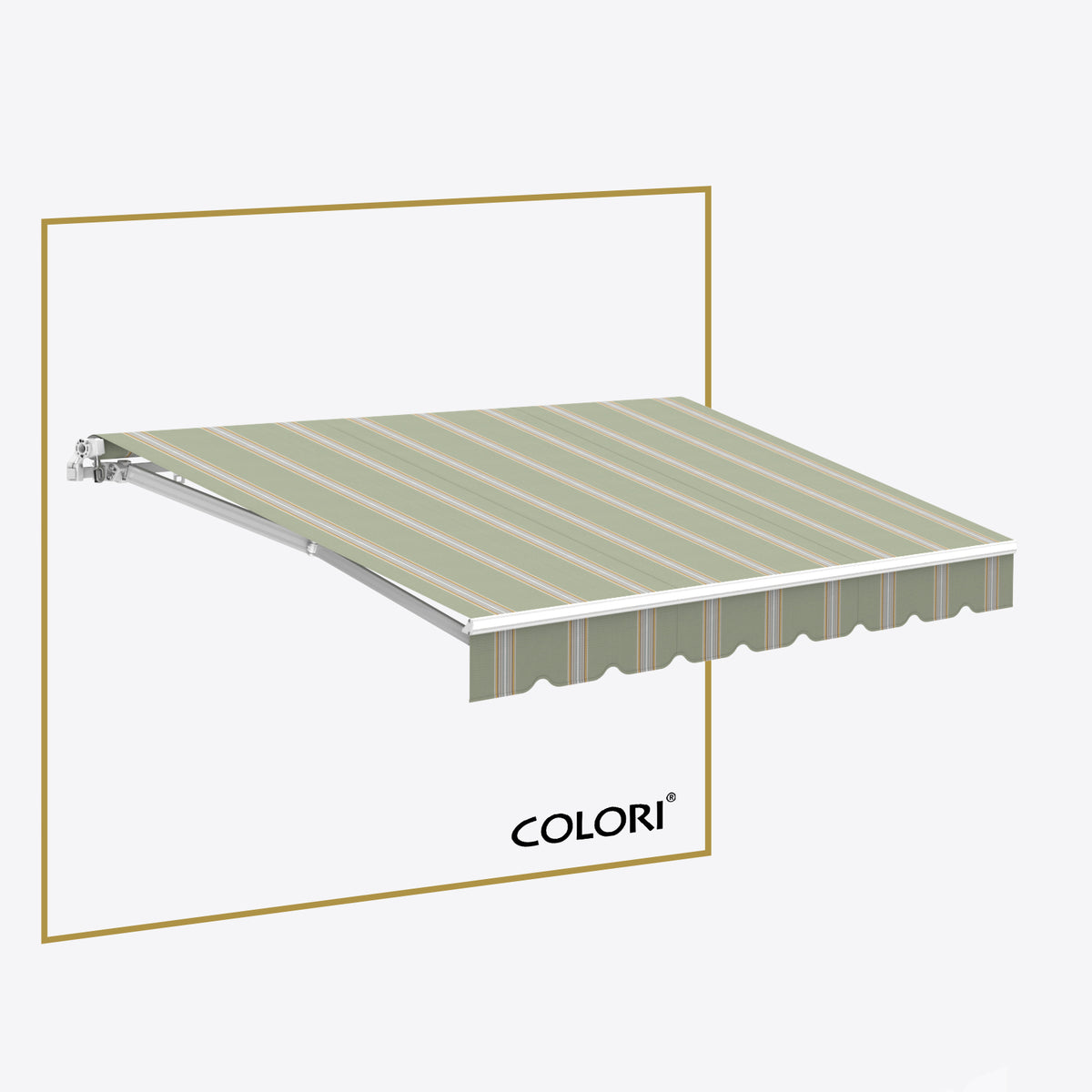 Copertină cu brațe articulate ECO Soft Olive