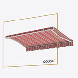 Copertină cu braț retractabil ECO Fancy Red