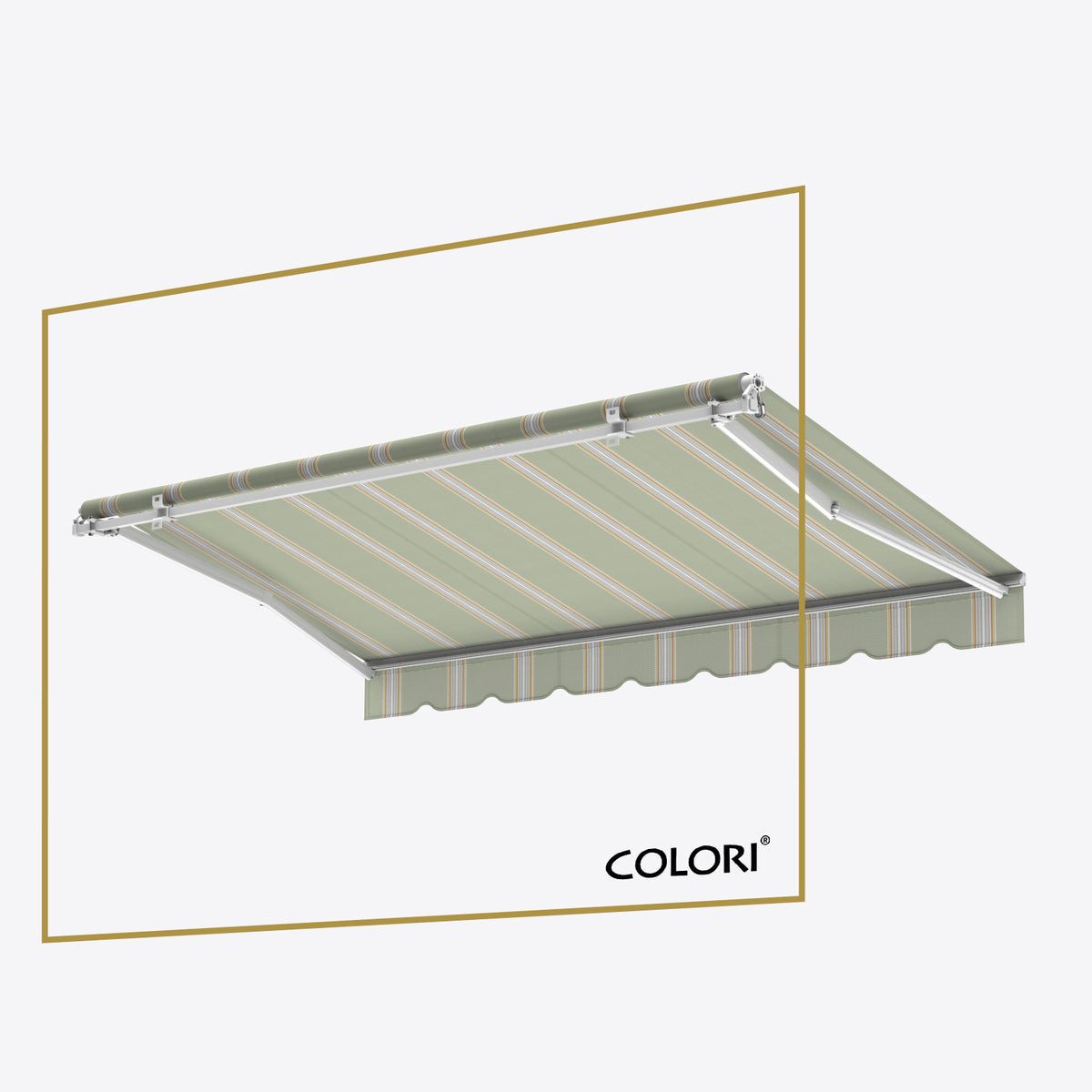 Copertină cu brațe articulate ECO Soft Olive