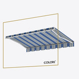 Copertină cu brațe articulate ECO Marina Blue