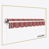 Copertină cu braț retractabil ECO Fancy Red