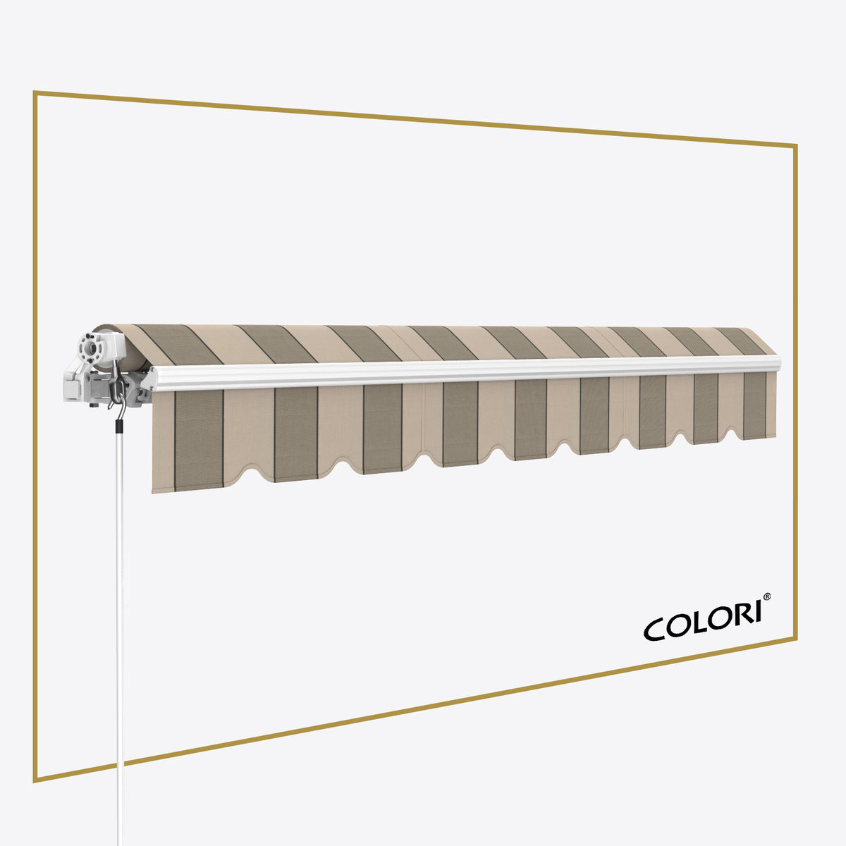 Copertină cu brațe articulate ECO Elegant Ray Chocolate
