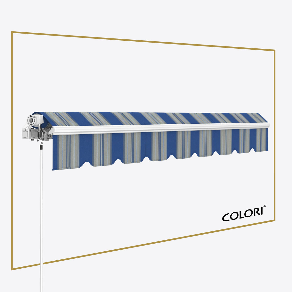 Copertină cu brațe articulate ECO Marina Blue