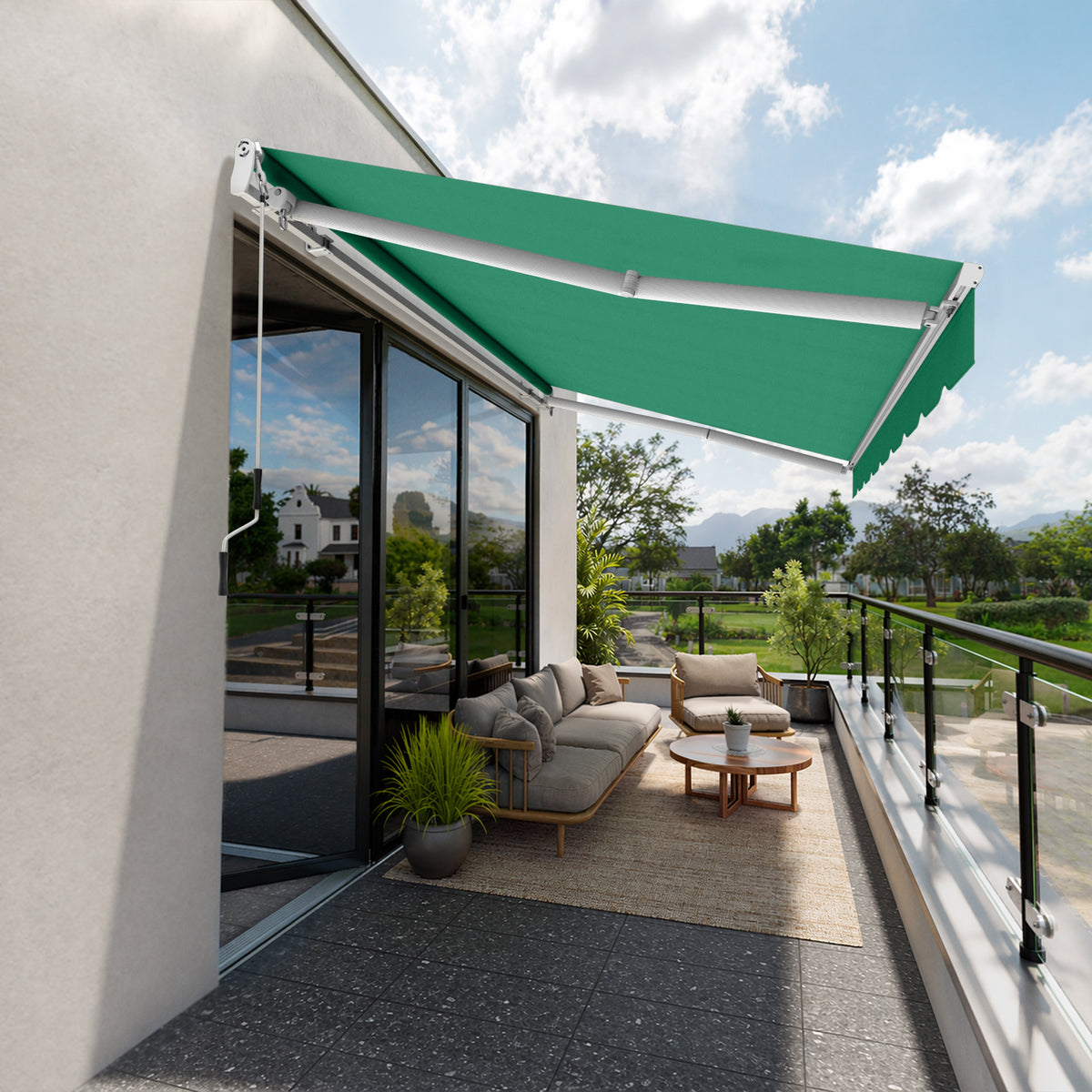 Marchiză cu brațe articulate Mono Patio Green