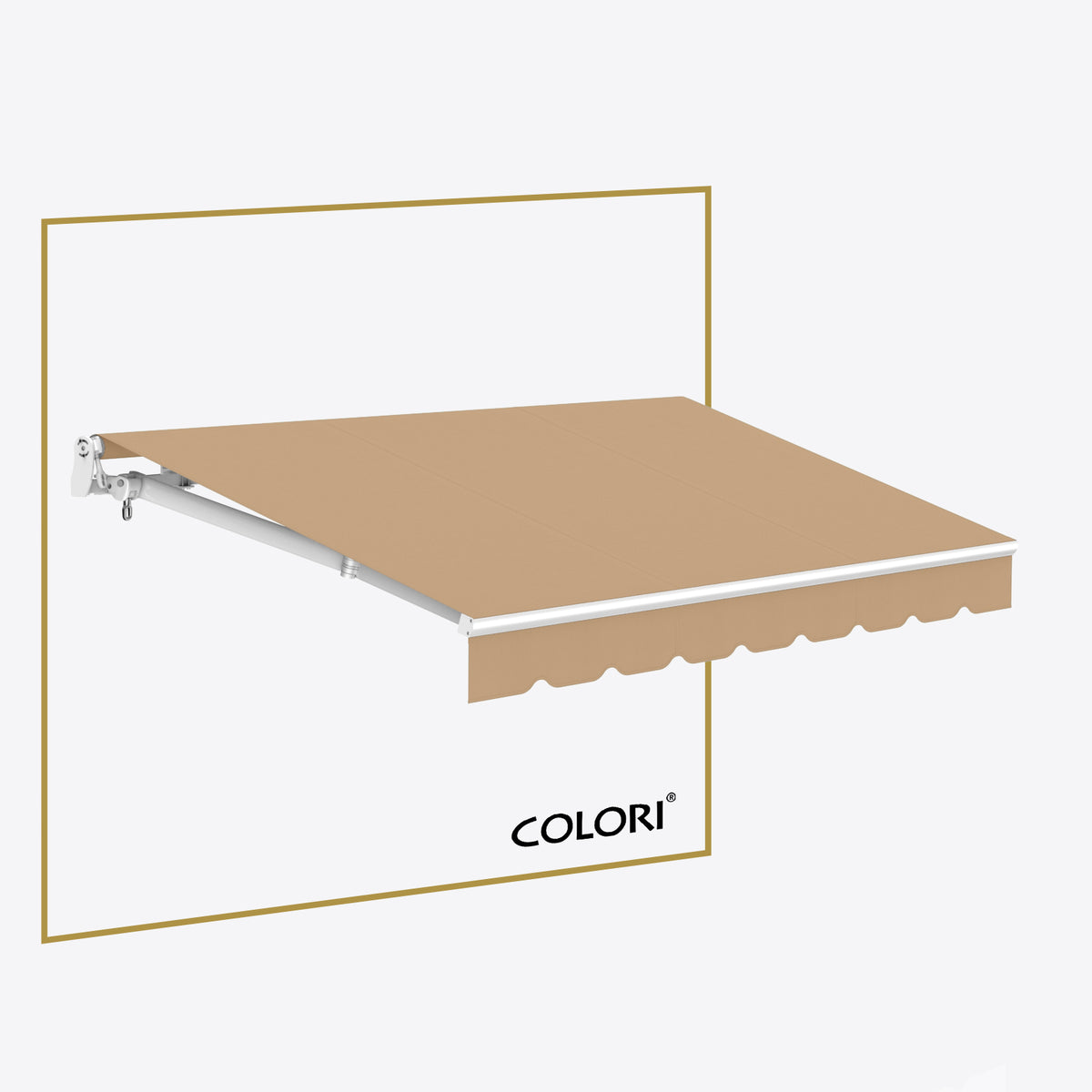 Copertină cu brațe articulate Mono, culoarea Sesame Beige