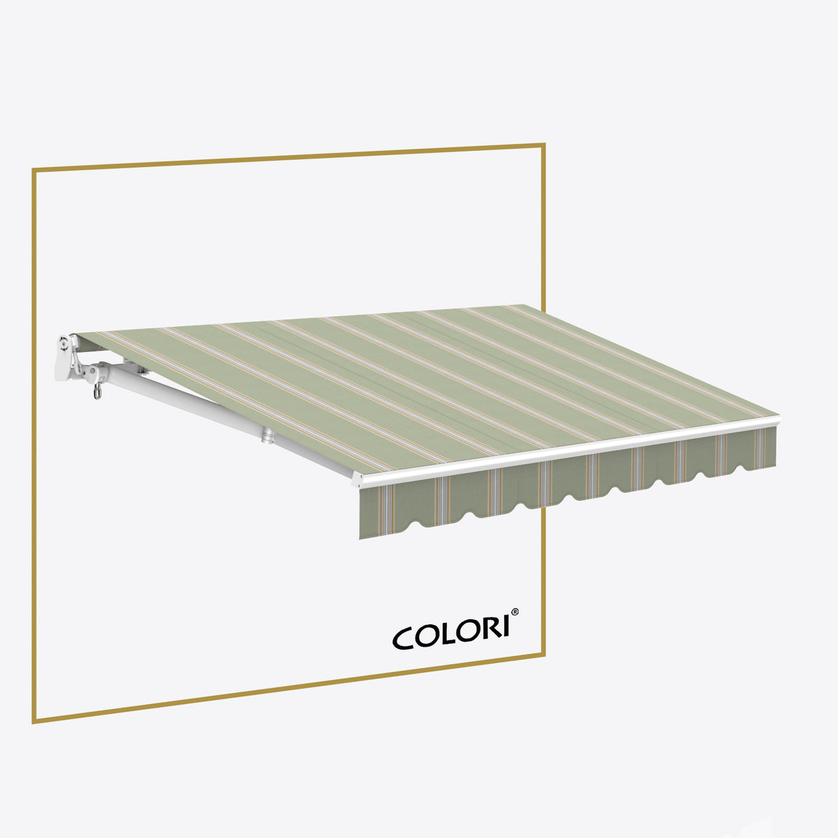 Copertină cu braț articulat Mono Soft Olive