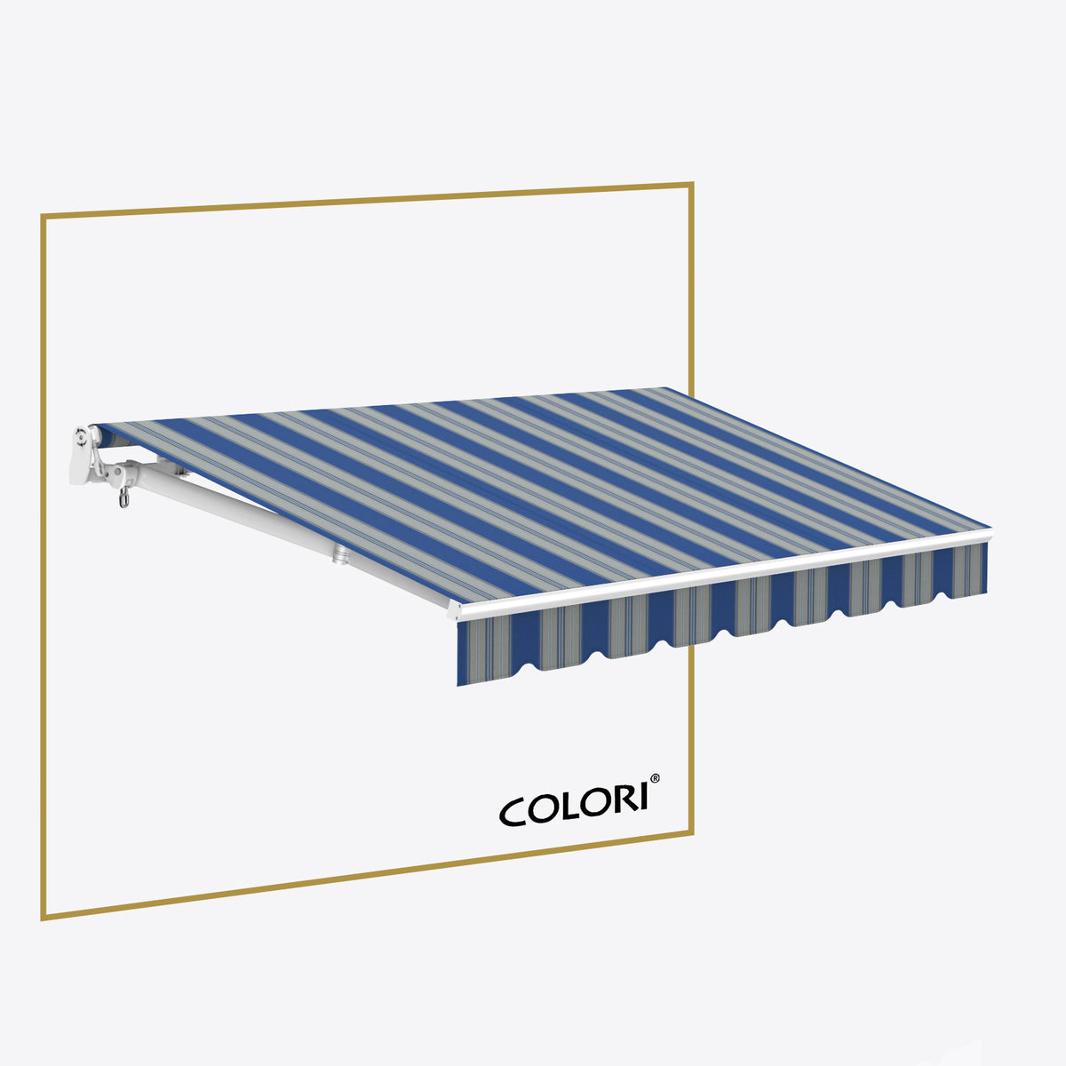 Copertină cu brațe articulate Mono Marina Blue