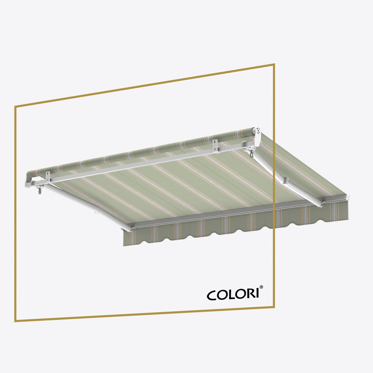 Copertină cu braț articulat Mono Soft Olive