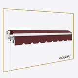 Copertină cu brațe articulate Mono, culoarea vinului roșu