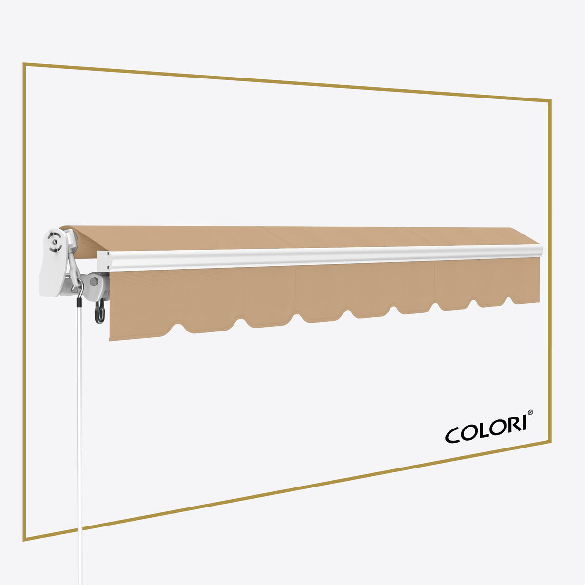 Copertină cu brațe articulate Mono, culoarea Sesame Beige