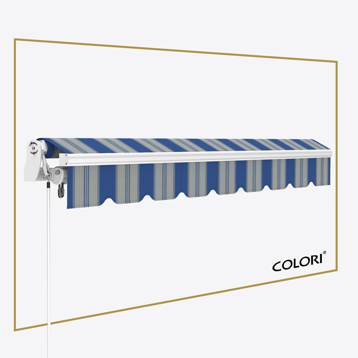 Copertină cu brațe articulate Mono Marina Blue