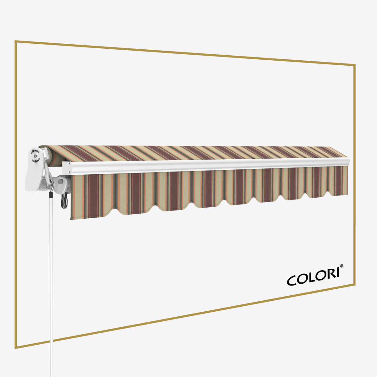 Marchiză cu brațe articulate Mono Warm Riviera