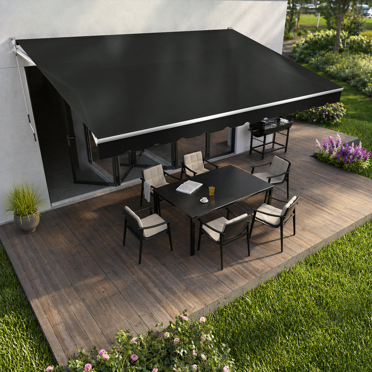Copertină cu braț retractabil standard Onyx Black