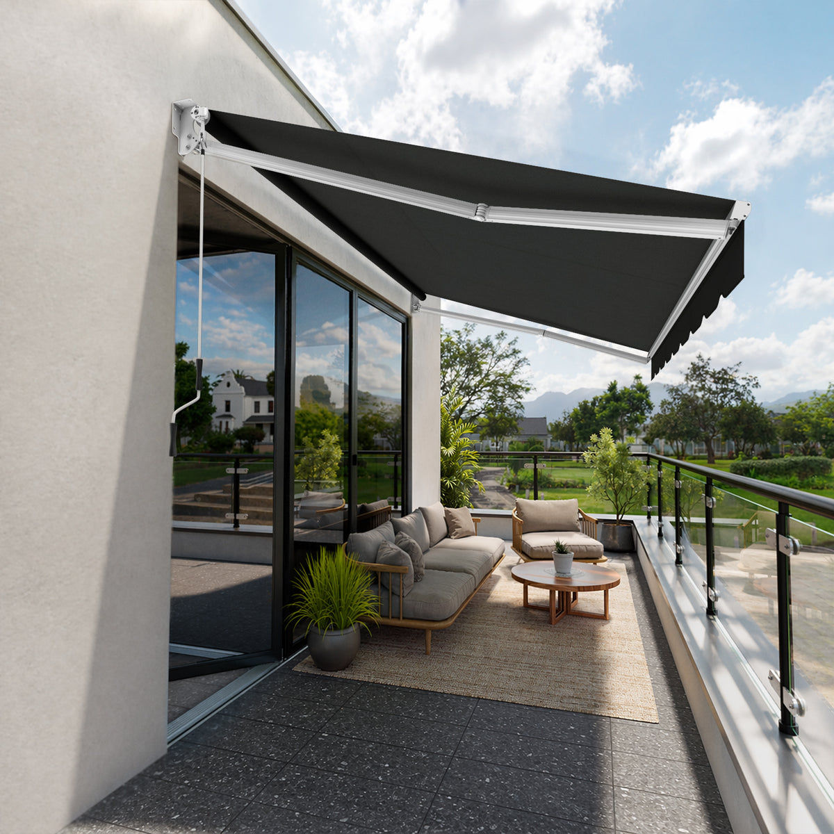 Copertină cu braț retractabil standard Onyx Black