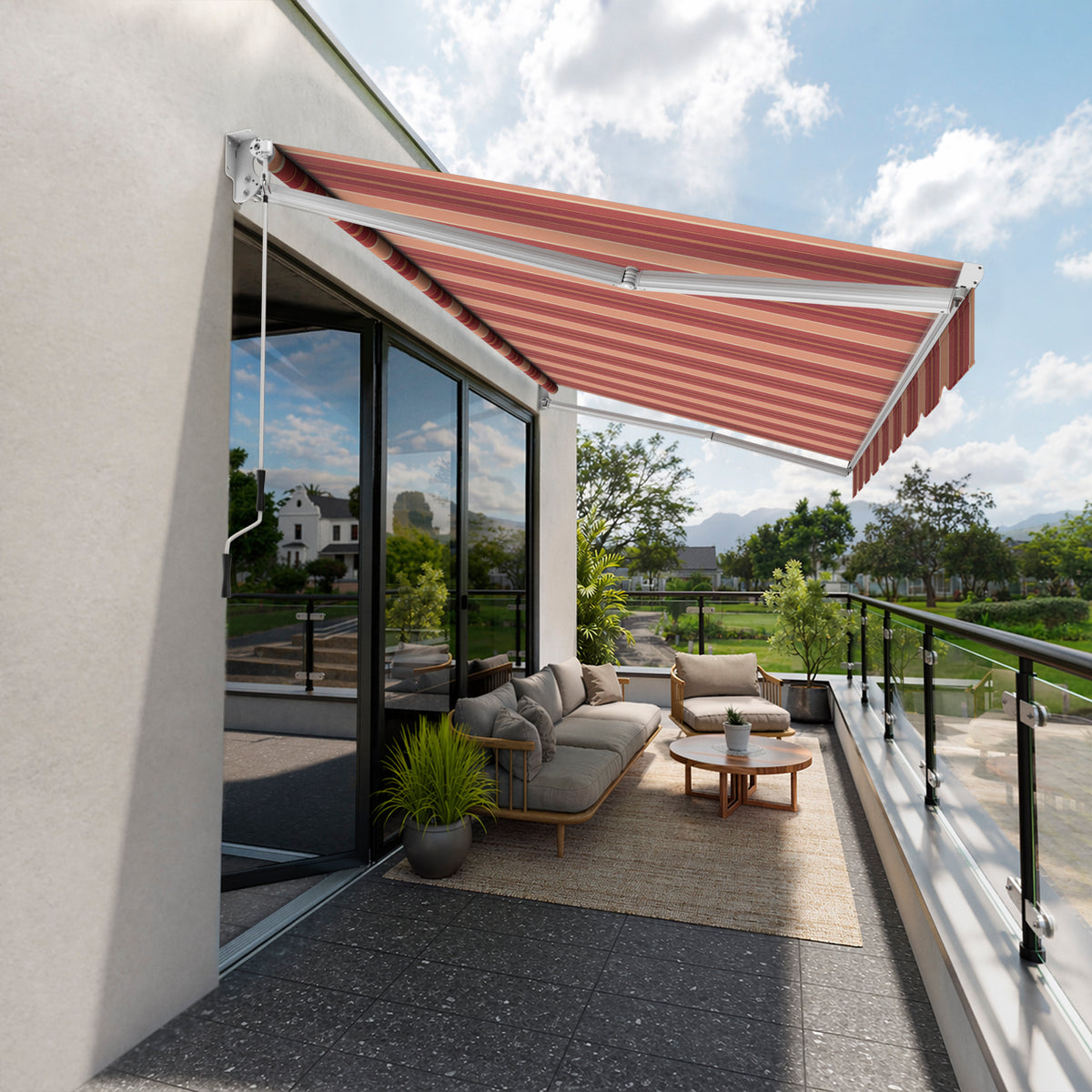 Copertină cu brațe articulate Standard Sienne Rouge