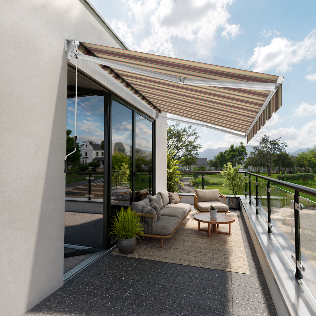 Copertină cu brațe articulate Standard Warm Riviera
